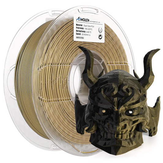 Amolen PLA Dual Color High Speed filament dual-color gradient transition detail
