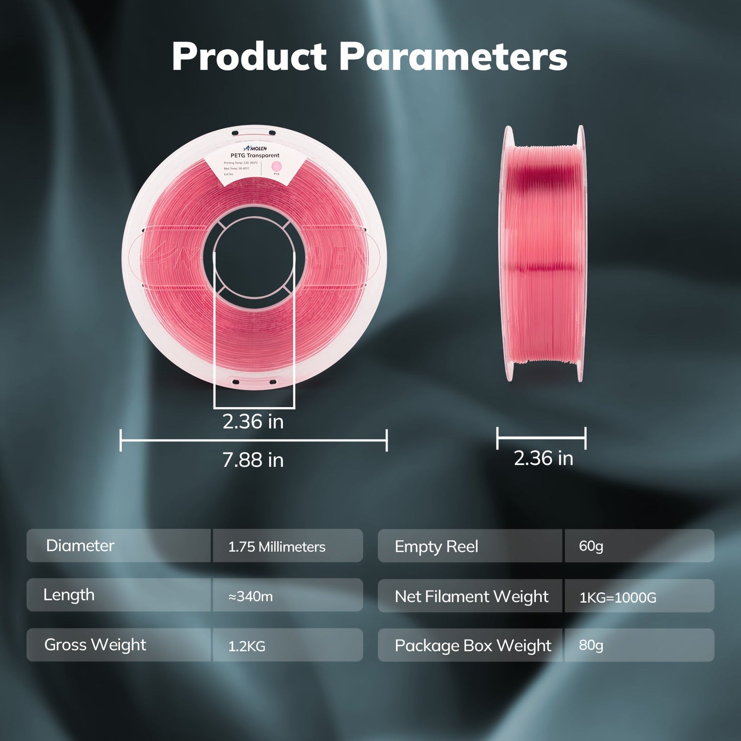 AMOLEN PETG Transparent — chemical resistant printed part example
