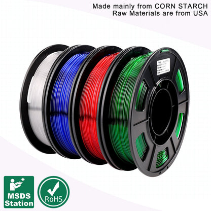AMOLEN PETG Transparent filament — vacuum-sealed spool packaging with desiccant for moisture protection