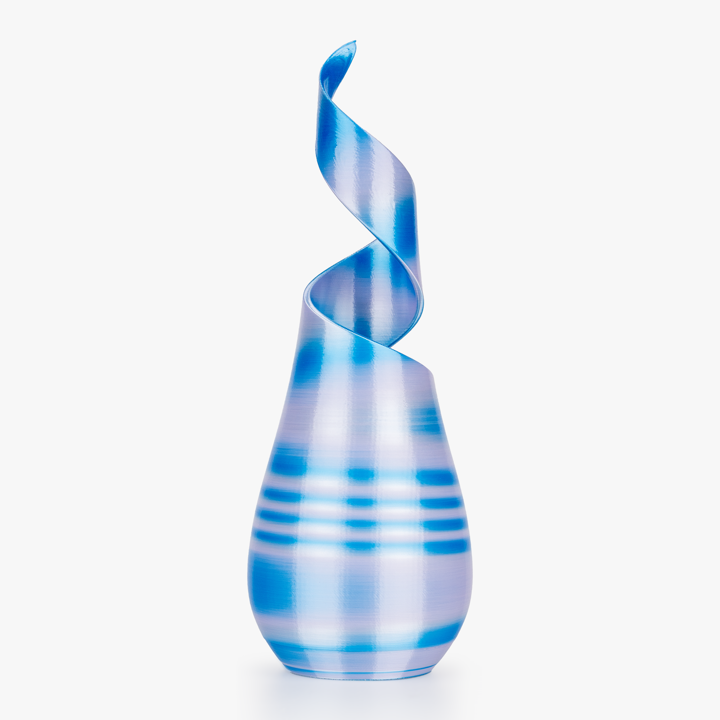 AMOLEN S-Series Silk PLA feature infographic highlighting spiral color transition mechanism and high-speed print support