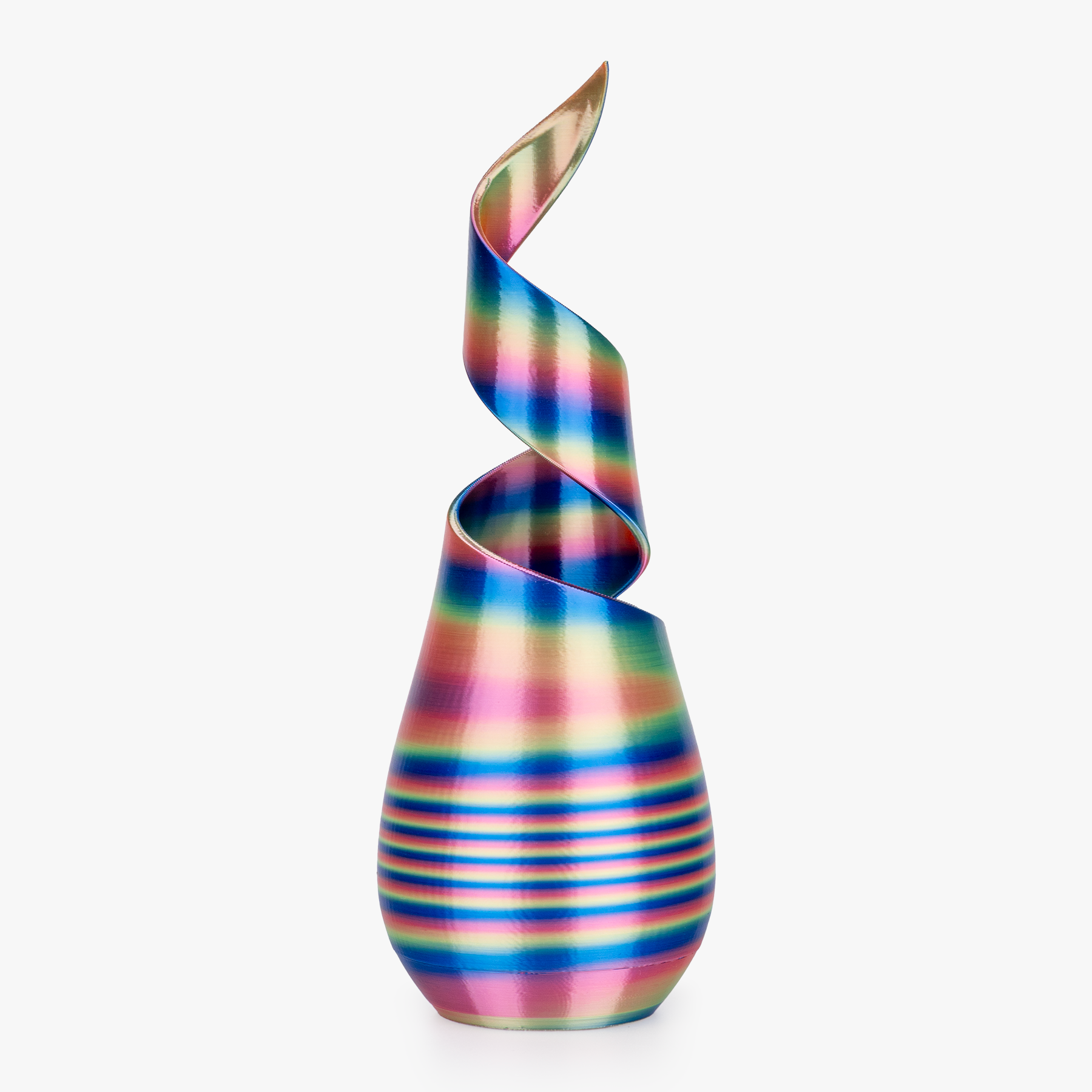 AMOLEN S-Series Silk PLA product feature graphic highlighting spiral transition mechanism and silk finish properties