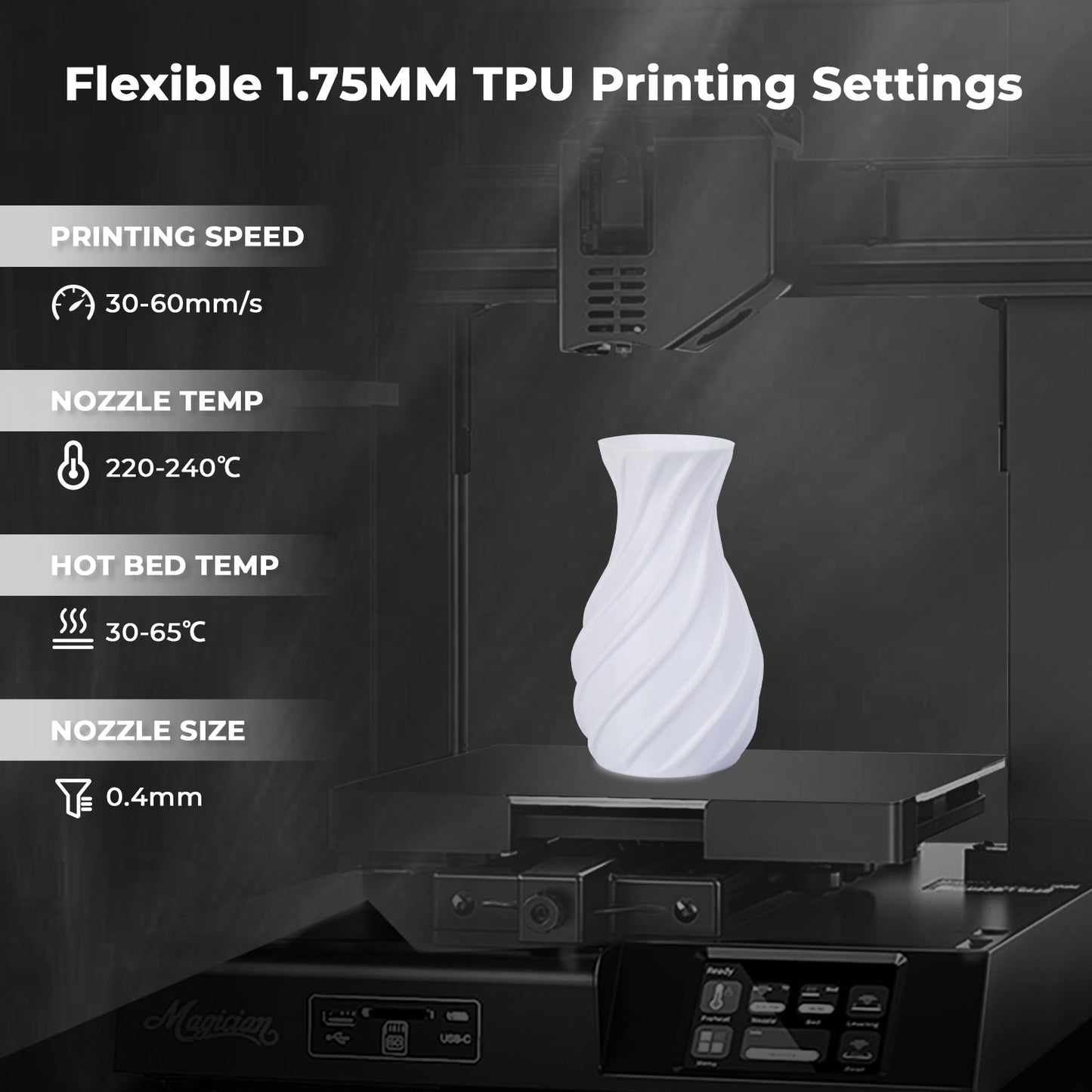 Amolen TPU Variety Pack — 3D printed flexible part sample