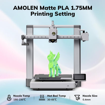 Amolen Matte Dual PLA – Green Purple and Peach Gold colorways display