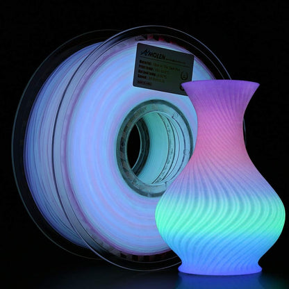 AMOLEN Glow PLA Amazon listing image — product features [Inferred — confirm image content]