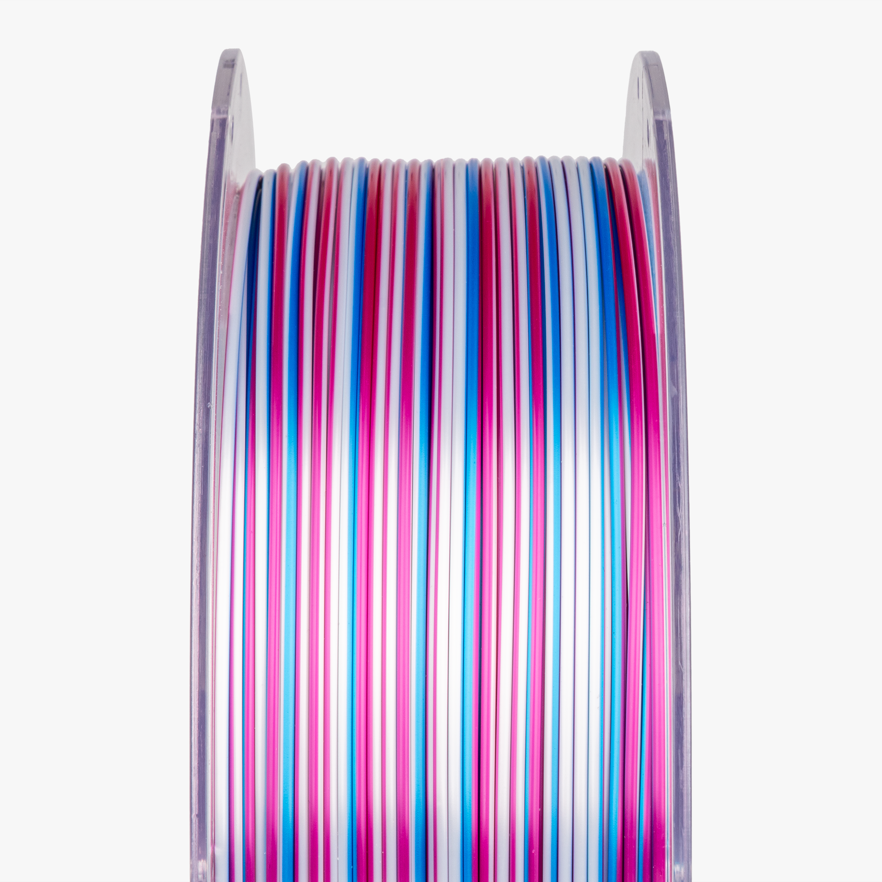 AMOLEN S-Series Silk PLA color swatch and variant lineup showing all ten spiral multicolor colorways