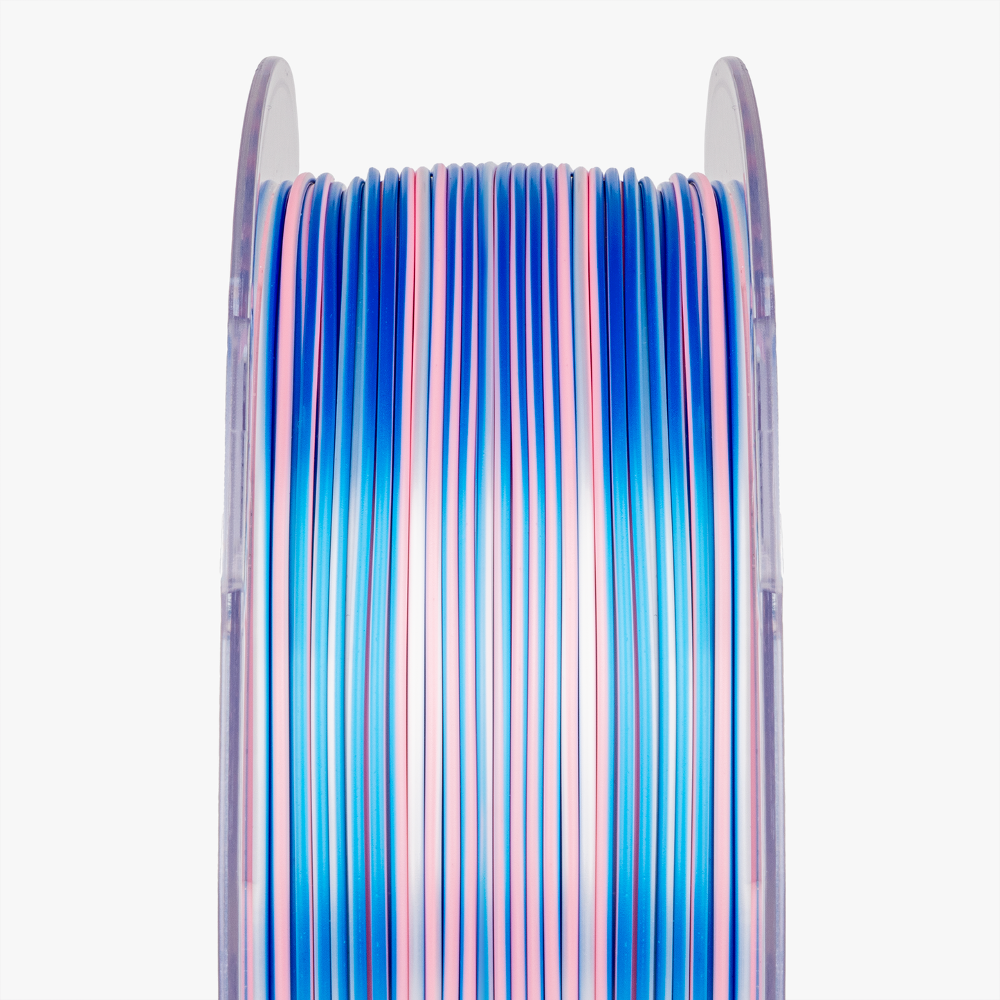 AMOLEN S-Series Silk PLA color comparison image showing variant lineup and spiral multicolor spectrum