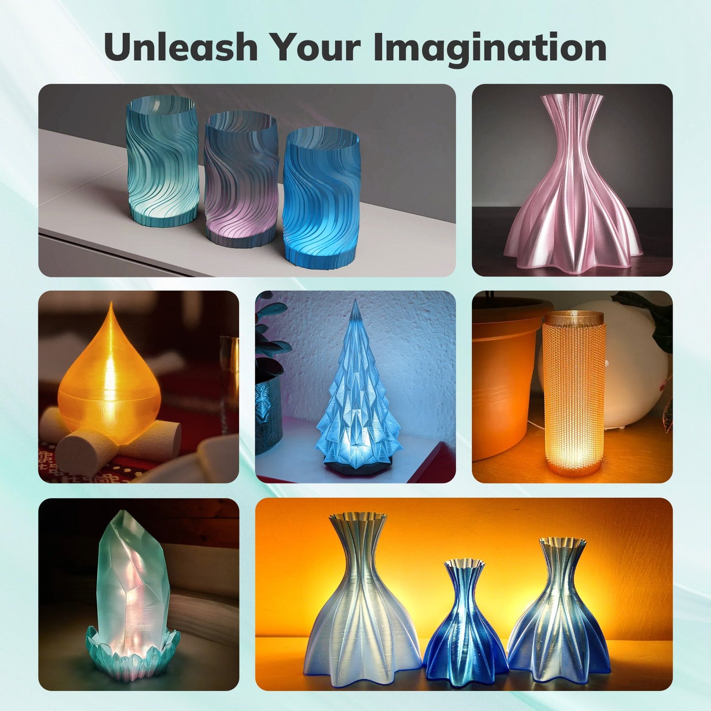 Amolen PLA Crystal Transparent filament – tangle-free winding close-up