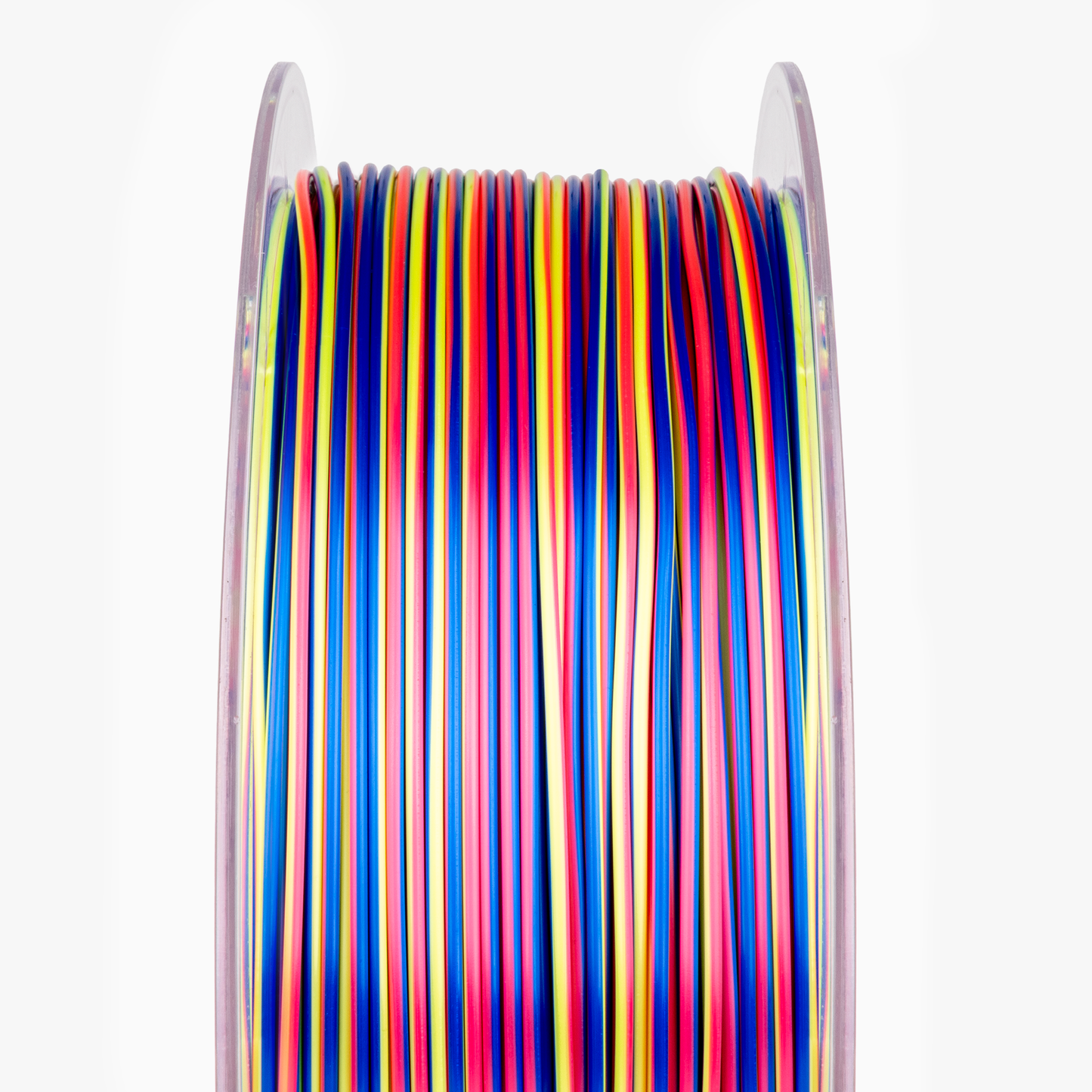 AMOLEN S-Series Silk PLA colorway swatch comparison showing spiral multicolor options side by side