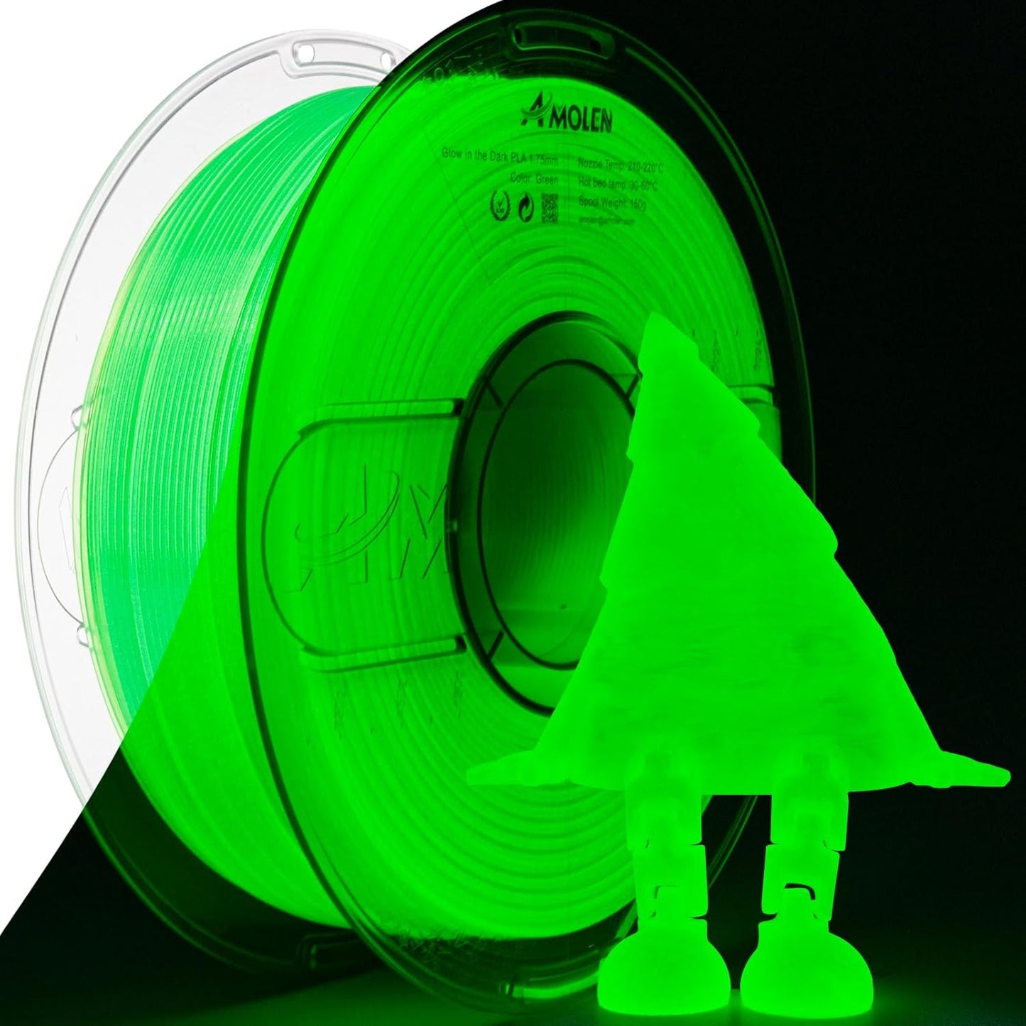 AMOLEN Glow PLA product listing — full spool shot [Inferred — confirm image content]