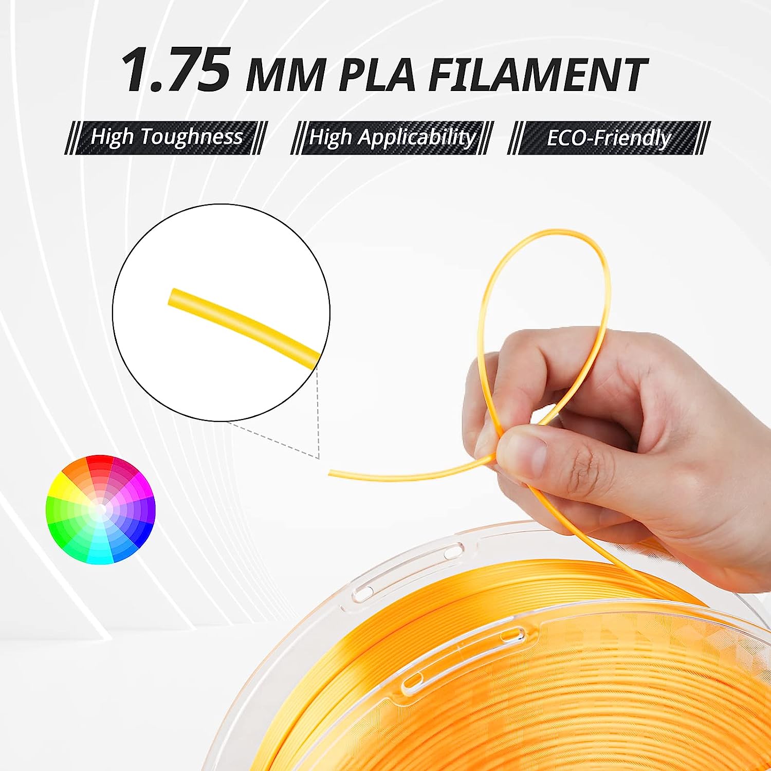 Silk PLA variety pack 4×200g — four-spool set, metallic filament collection