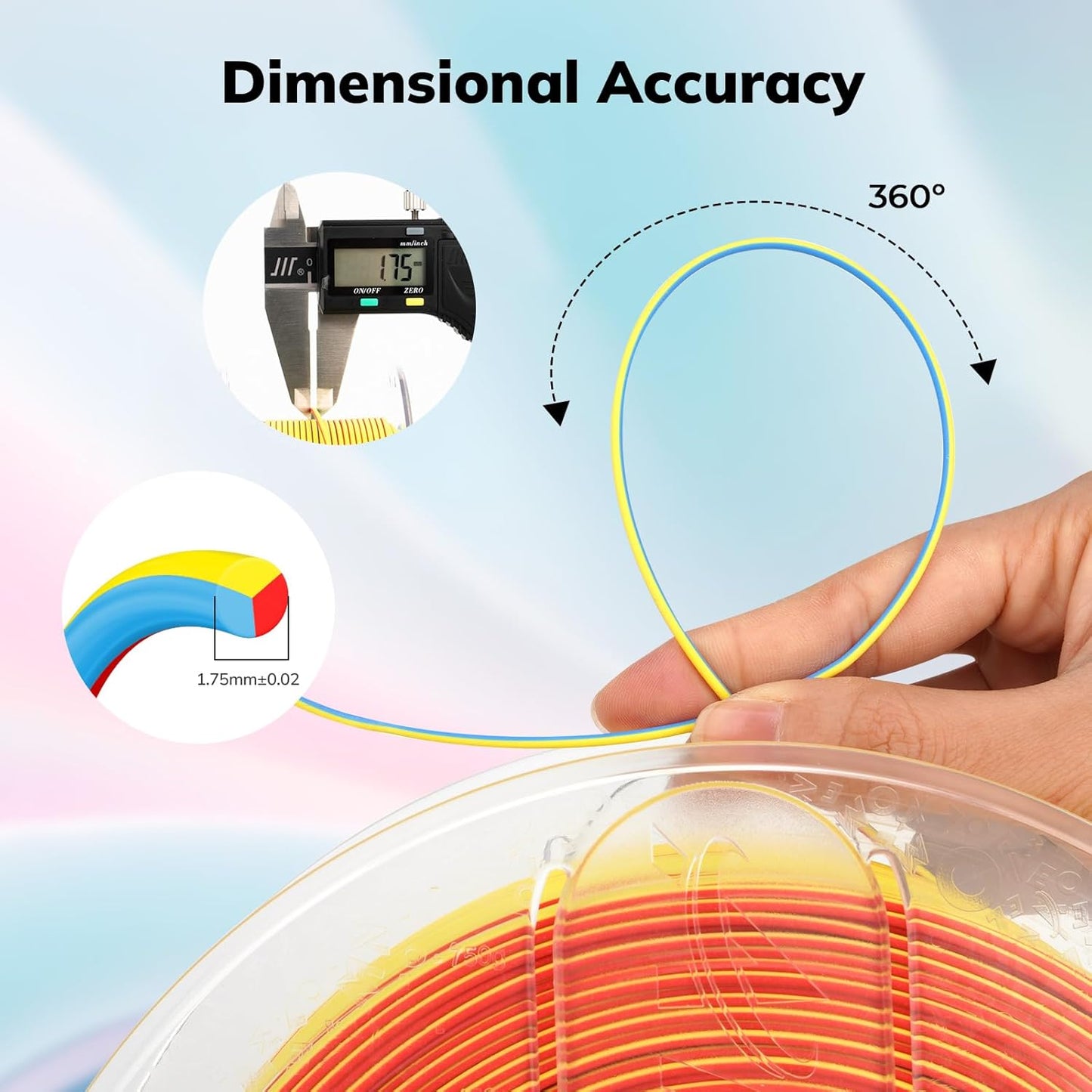 Amolen Matte Triple PLA filament — no tool change required for multi-color prints