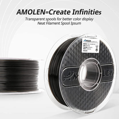 Glow-in-the-dark PLA 4×200g — filament glow properties and packaging detail