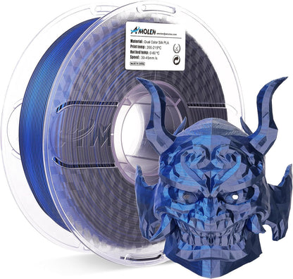 AMOLEN Dual Color Silk PLA Amazon listing — product feature shot [Inferred — confirm image content]