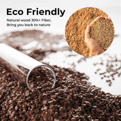 AMOLEN Wood PLA variety pack all colorways display — natural wood tones and grain textures