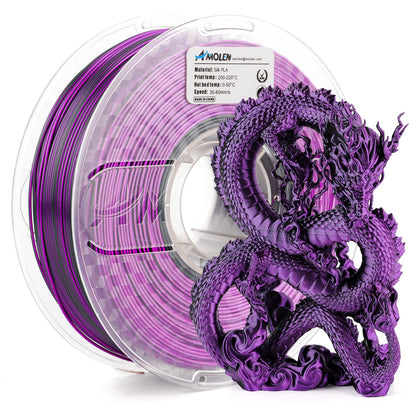 AMOLEN Dual Color Silk PLA product listing image — spool or print [Inferred — confirm image content]