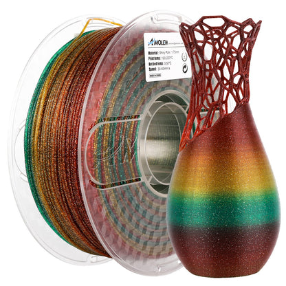 AMOLEN Galaxy PLA filament sparkle effect on finished 3D print