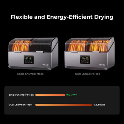 Creality SpacePi X4 vs SpacePi X4L comparison showing premium 85C active dehumidification upgrade over X4L