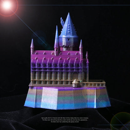 AMOLEN Galaxy Shiny Polarized Multicolor PLA filament showing color-shift effect