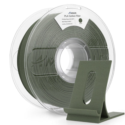 AMOLEN PLA-CF 3D print result — structural part with low warp CF-reinforced PLA