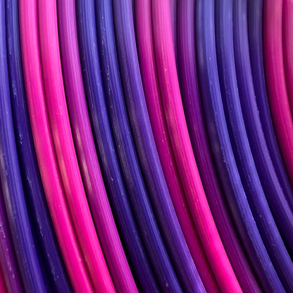 Cookiecad Silk Sunset PLA filament close-up – rich glossy silk surface detail