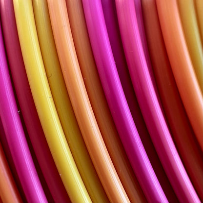Cookiecad Silk Sunrise PLA filament close-up – glossy silk surface detail