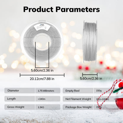 Amolen PLA Shiny Glitter – 3D printed object showing embedded glitter finish