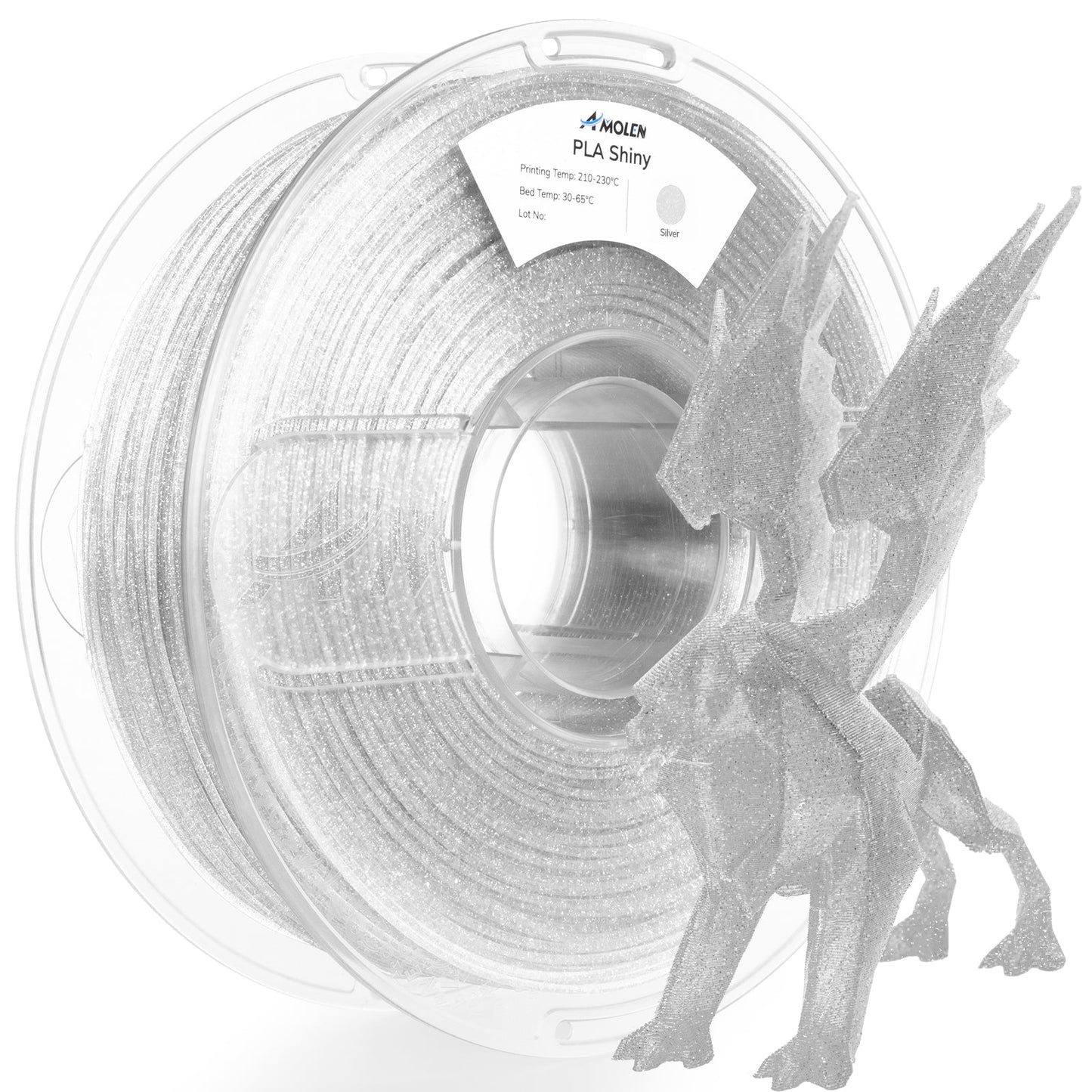Amolen PLA Shiny Glitter – 6 colorways product display overview