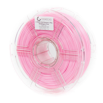 Cookiecad Bubblegum Pink PLA filament 1.75mm 1kg – bright playful pink spool