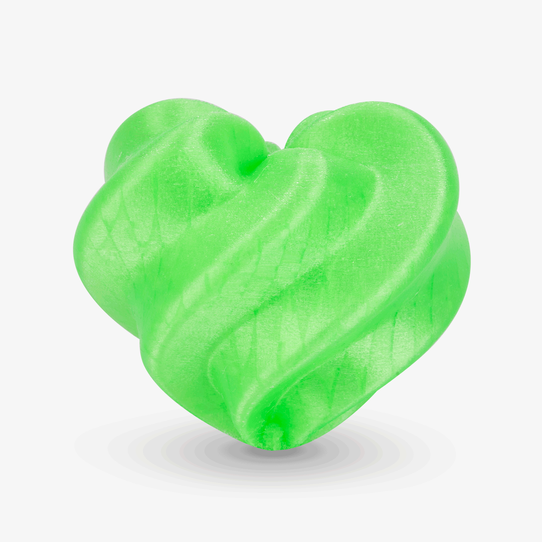 AMOLEN Glow TPU filament — animated GIF showing glow-in-the-dark activation