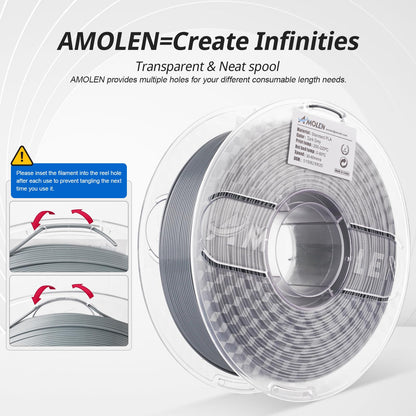 High Speed PLA filament spool — Dark Grey colorway