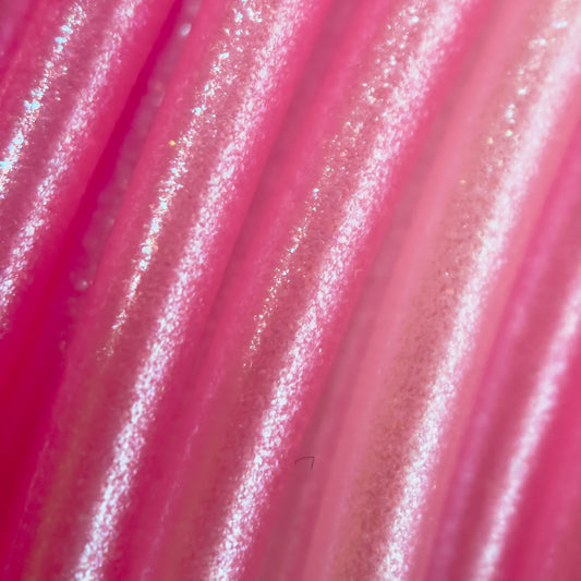 Cookiecad Pink Ombré Elixir PLA filament close-up – iridescent shimmer on pink gradient