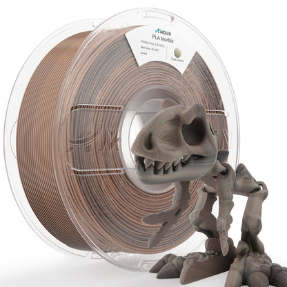 AMOLEN Fossil Gradient PLA filament 1.75mm 1KG spool – warm amber and sandy stone tones