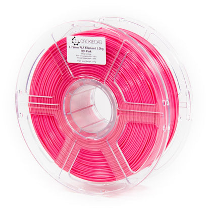 Cookiecad Hot Pink PLA filament 1.75mm 1kg – vivid glossy hot pink spool