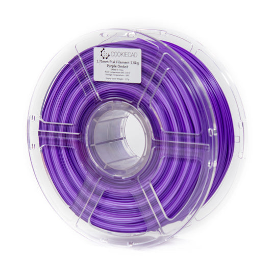 Cookiecad Purple Ombré PLA filament 1.75mm 1kg – dual-shade purple gradient spool