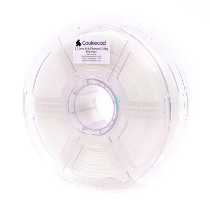 Cookiecad Pink Pearl PLA filament 1.75mm 1kg – warm pink with pearlescent finish, spool
