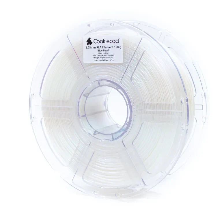 Cookiecad Blue Pearl PLA filament 1.75mm 1kg – rich blue with pearlescent finish, spool