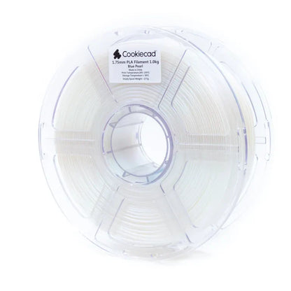 Cookiecad Blue Pearl PLA filament 1.75mm 1kg – rich blue with pearlescent finish, spool