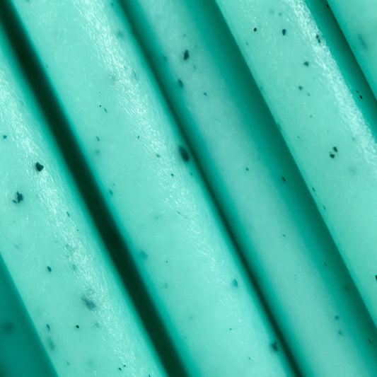 Cookiecad Mint Chip Marble PLA filament close-up – chocolate marble in mint green base