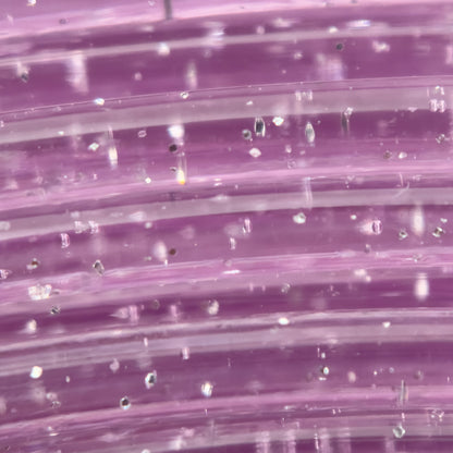 Cookiecad Purple Star Stuff PETG filament close-up – silver glitter in translucent purple base