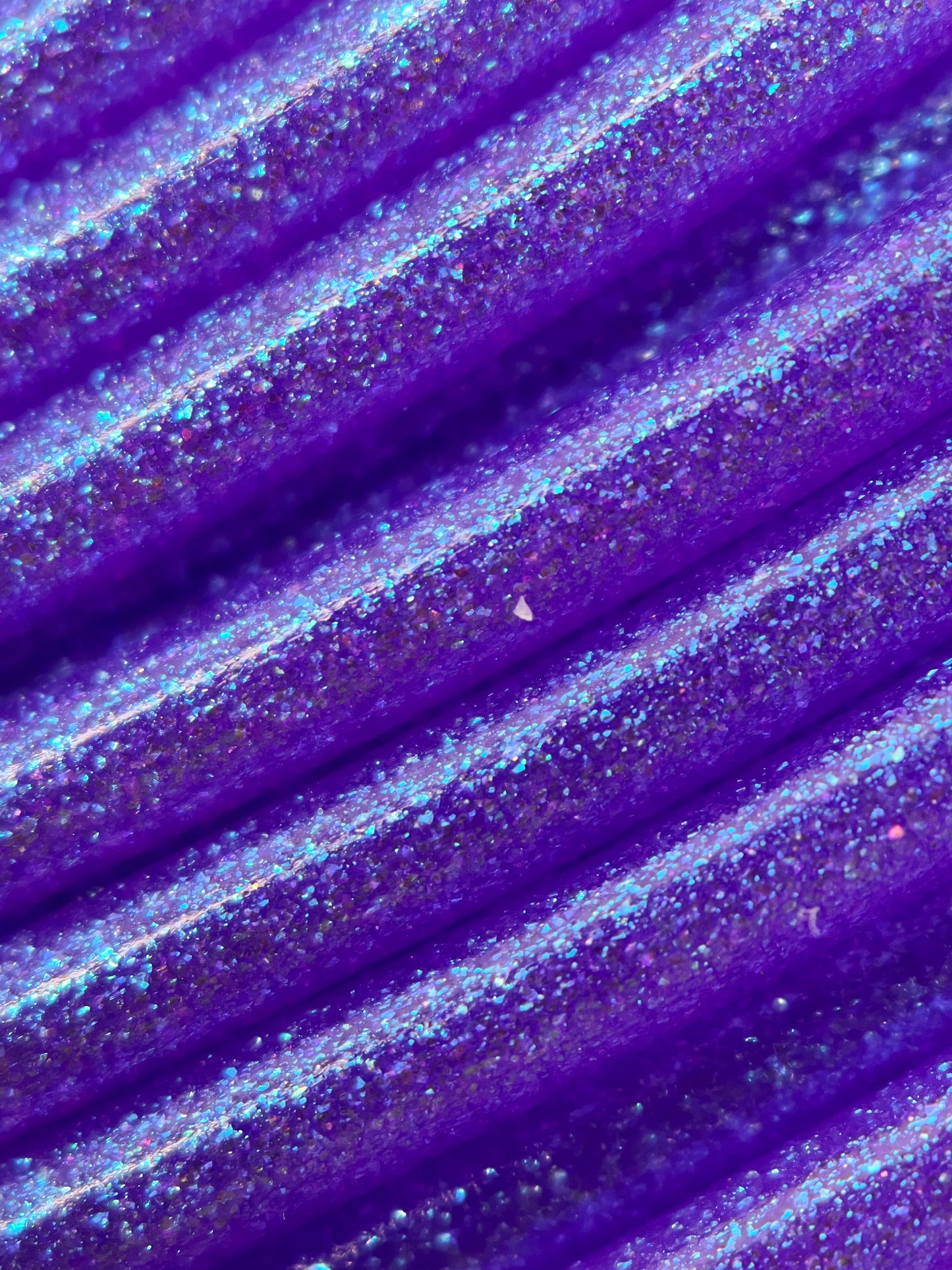 Cookiecad Witchcraft TPU 95A filament close-up – pearlescent purple mica detail