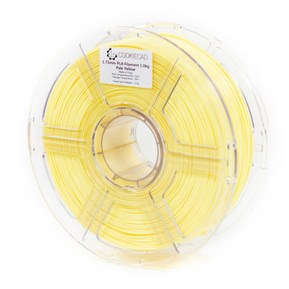 Cookiecad Pale Yellow PLA filament 1.75mm 1kg – soft pastel yellow spool