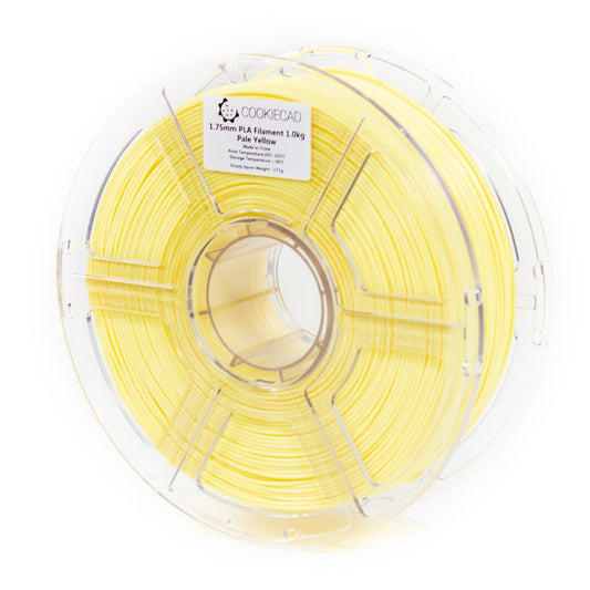 Cookiecad Pale Yellow PLA filament 1.75mm 1kg – soft pastel yellow spool