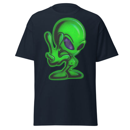 peace alien graphic t-shirt retro space design VectorDesignsArizona