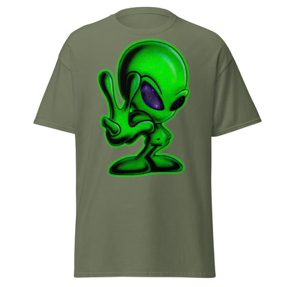 peace alien graphic t-shirt retro space design VectorDesignsArizona