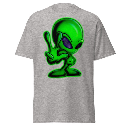 peace alien graphic t-shirt retro space design VectorDesignsArizona