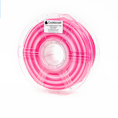 Cookiecad Pink Ombre TPU 95A filament 1.75mm 1kg – dual-shade pink gradient, flexible spool