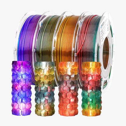 AMOLEN Crystal-Transparent Gradient PLA variety pack — product overview 1.75mm