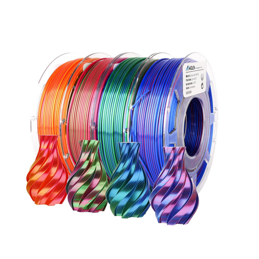 AMOLEN Silk Dual Color PLA variety pack — product overview 1.75mm