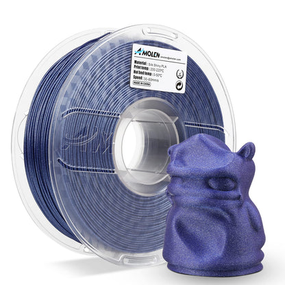 AMOLEN Galaxy Blue PLA filament 1.75mm 1KG spool – deep blue sparkle