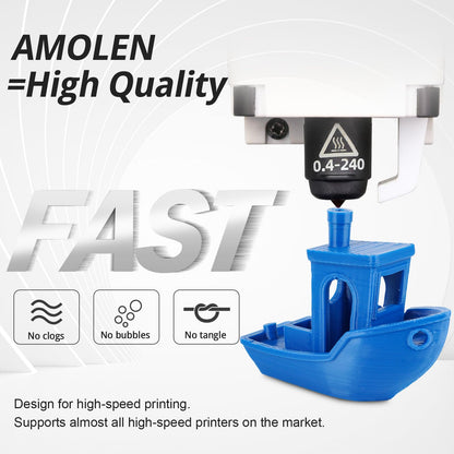 High Speed PLA filament spool — Sapphire Blue detail view